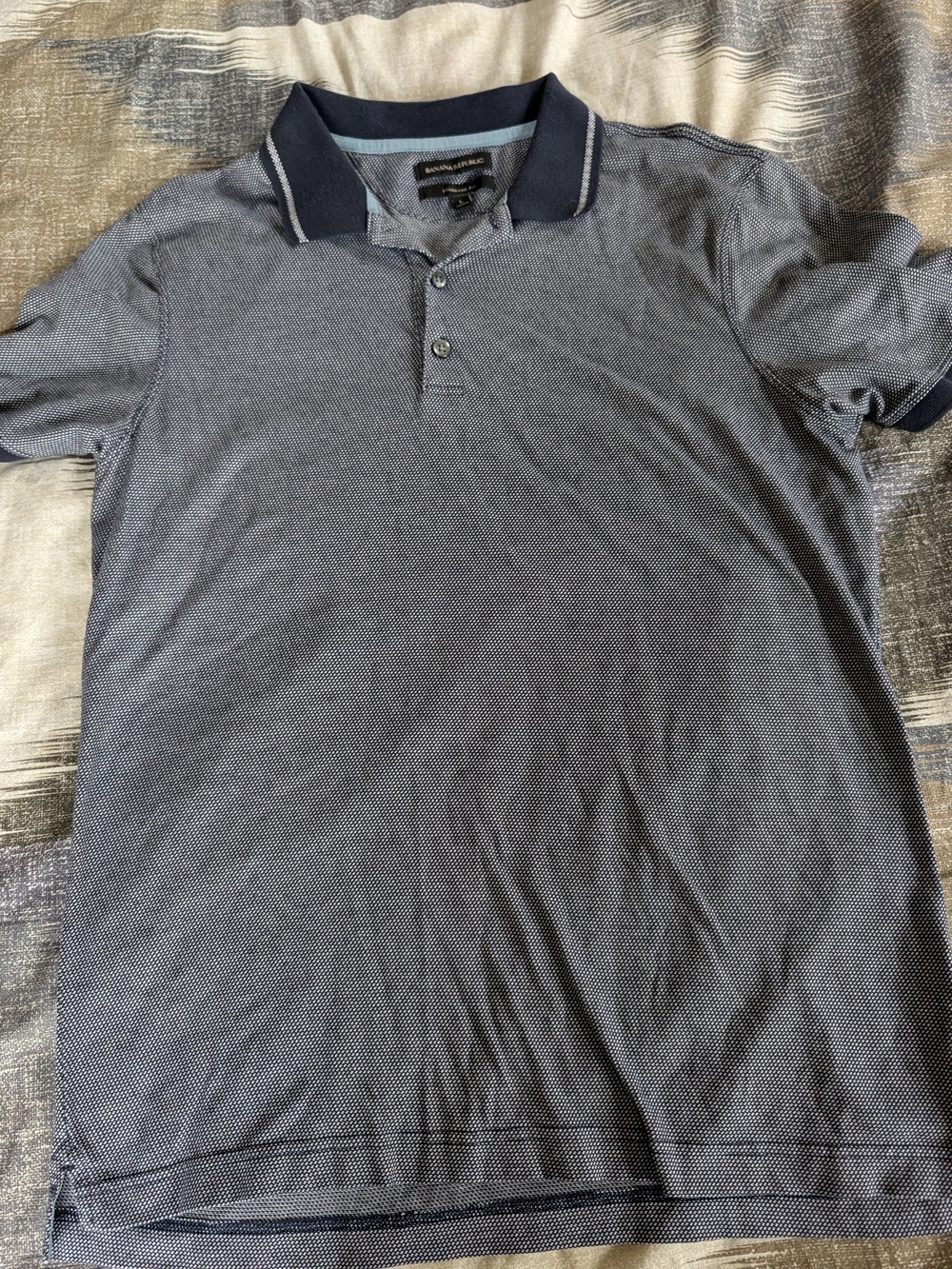 Banana Republic Men’s Micro-Dot Polo with Contrast Collar